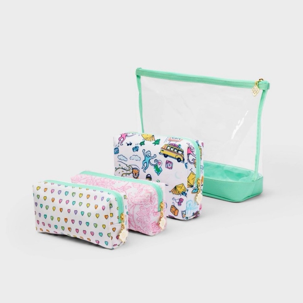 Roller Rabbit x Target 4 piece Cosmetic Bags